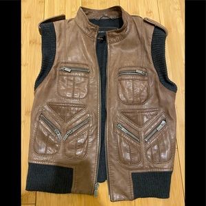 BCBG MaxAzria Leather and Will Vest